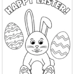 Free Printable Easter Coloring Page   Pjs And Paint Within Easy Free Printable Easter Coloring Pages