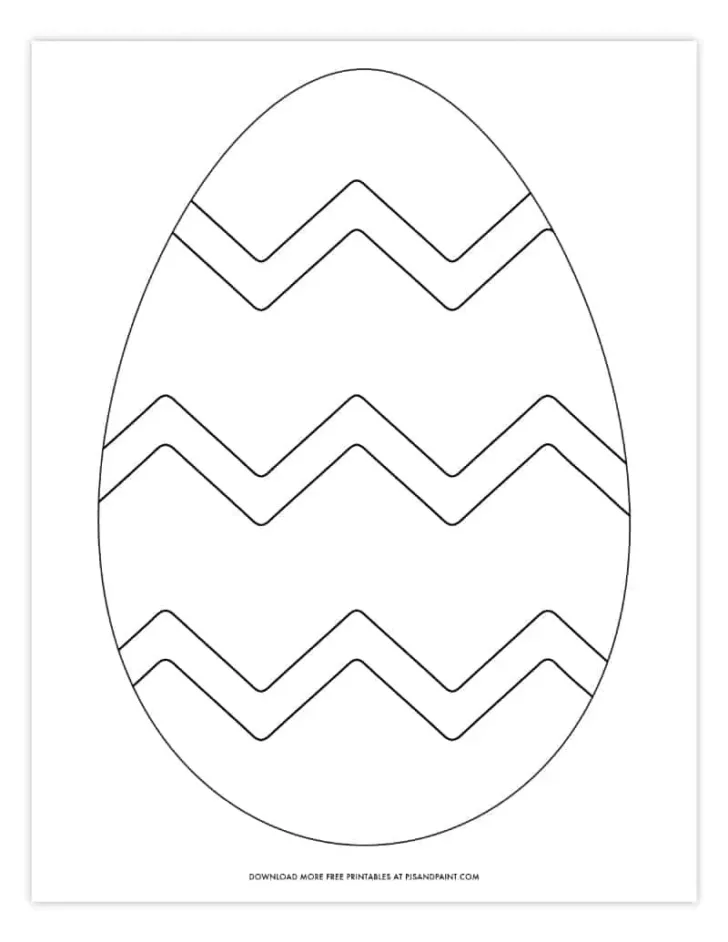 Printable Easter Eggs Color Page