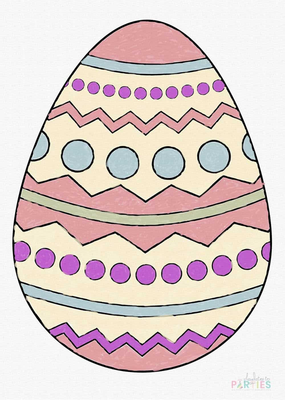 Free Printable Easter Egg Coloring Pages pertaining to Full Page Printable Colored Easter Eggs