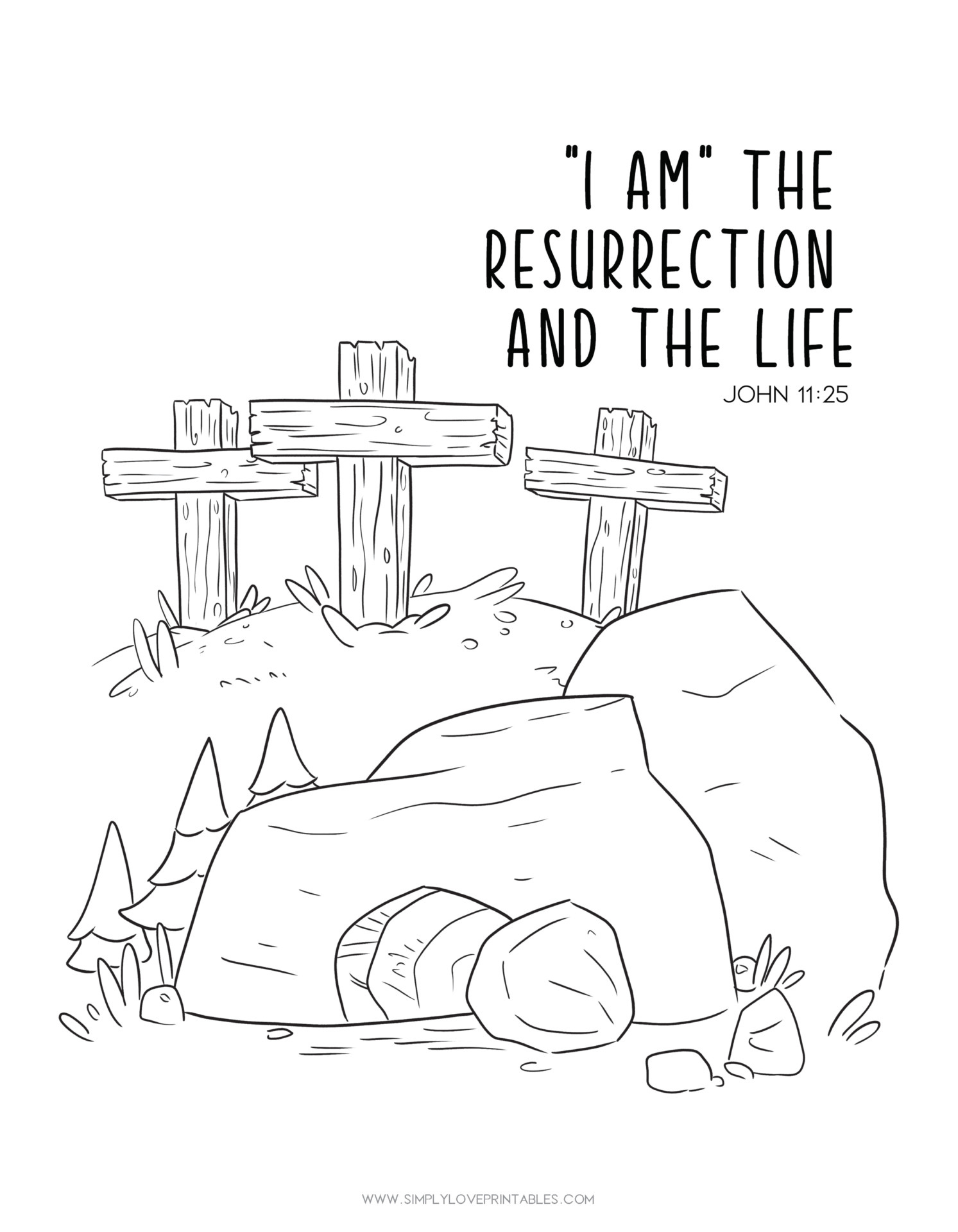 Free Printable Easter Story Coloring Pages - Simply Love Printables throughout Printable Easter Story Coloring Pages