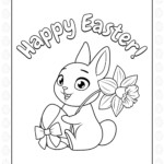 Happy Easter Coloring Pages With Happy Easter Printable Coloring Pages