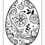Happy Easter Day Egg For Adults Regarding Printable Easter Eggs Coloring Pages For Adults