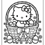 Hello Kitty Easter Coloring Pages (15 Free Printable Pdf Pages Throughout Hello Kitty Easter Coloring Pages Printable