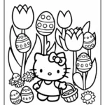 Hello Kitty Easter Coloring Pages (15 Free Printable Pdf Pages Throughout Hello Kitty Easter Printable Coloring Pages