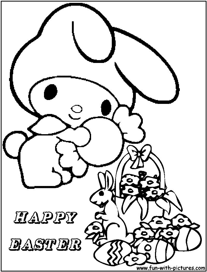 Hellokitty Easter Coloring Page inside Free Printable Hello Kitty Easter Coloring Pages
