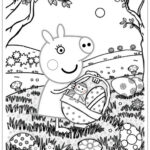 Peppa Easter Egg Hunt Coloring Page Coloring Page (Free Pdf&Png Intended For Printable Peppa Pig Easter Coloring Pages