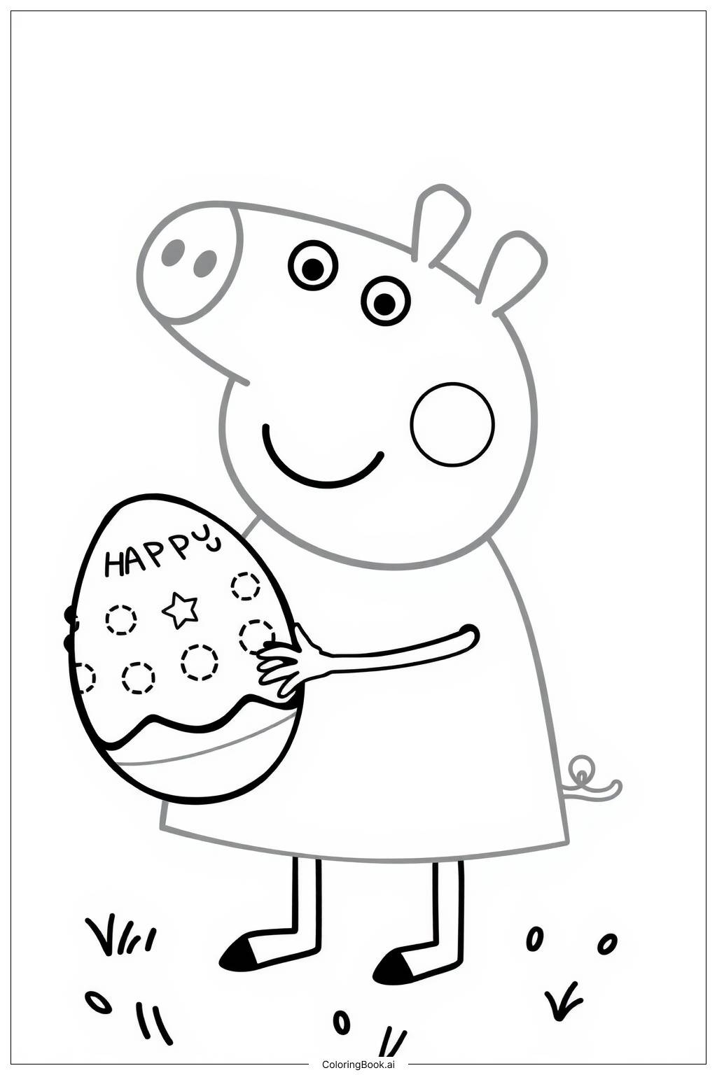 Peppa Easter Egg Hunt Coloring Page Coloring Page (Free Pdf&amp;amp;Png with regard to Printable Peppa Pig Easter Coloring Pages