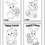 Printable Easter Cards For Kids Intended For Printable Easter Cards Coloring Pages