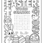 Printable Easter Word Search (2 Free Pdf Pages)   Easy Coloring In Easter Puzzle Coloring Pages Printable