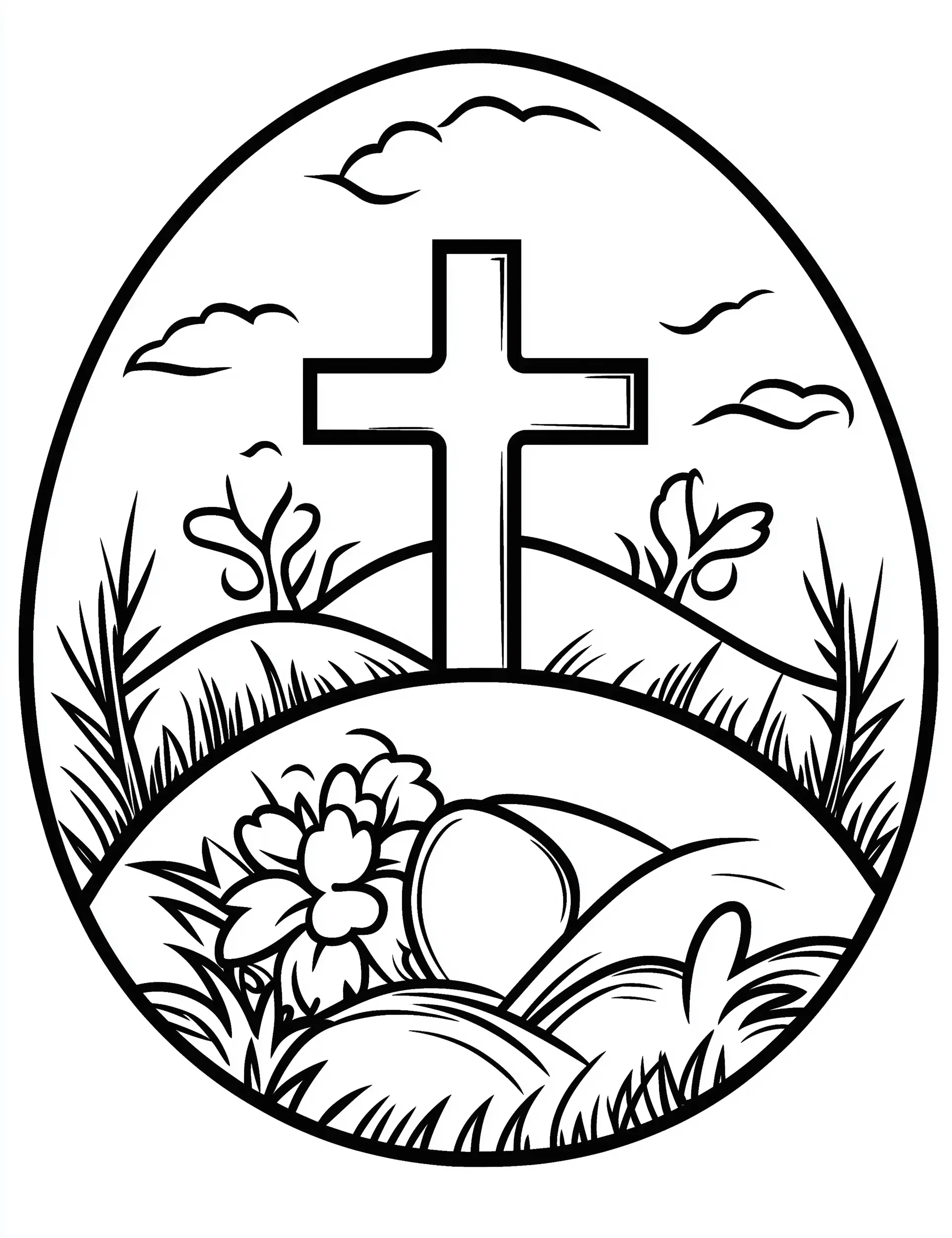 Religious Cross Easter Coloring Page - Mindset Flow with Easter Coloring Pages Printable Christian