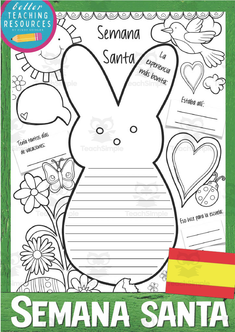 Spanish: Holy Week Easter Writing | All About Worksheetsteach within Free Printable Spanish Easter Coloring Pages