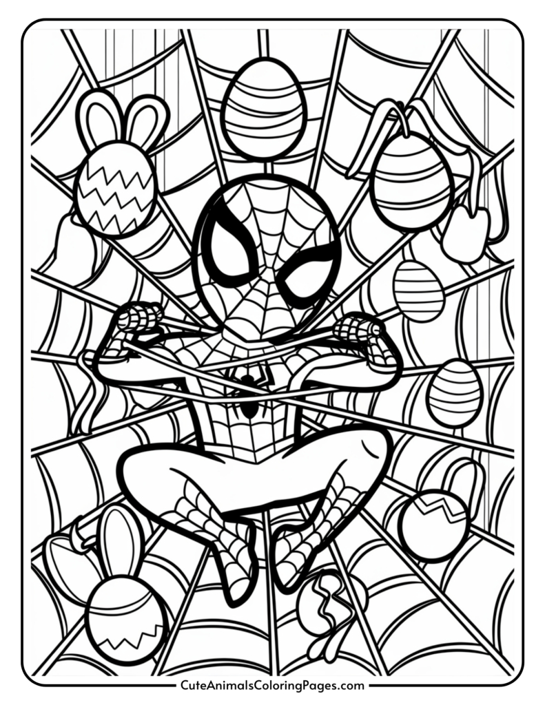 Spiderman Easter Coloring Pages (15 Free Printable Pdf Pages with regard to Printable Superhero Easter Coloring Pages
