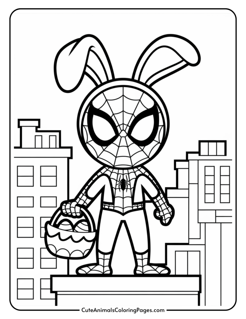 Spiderman Easter Coloring Pages (15 Free Printable Pdf Pages within Printable Superhero Easter Coloring Pages