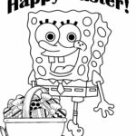 Spongebob And Easter Eggs Coloring Page Regarding Printable Spongebob Easter Coloring Pages