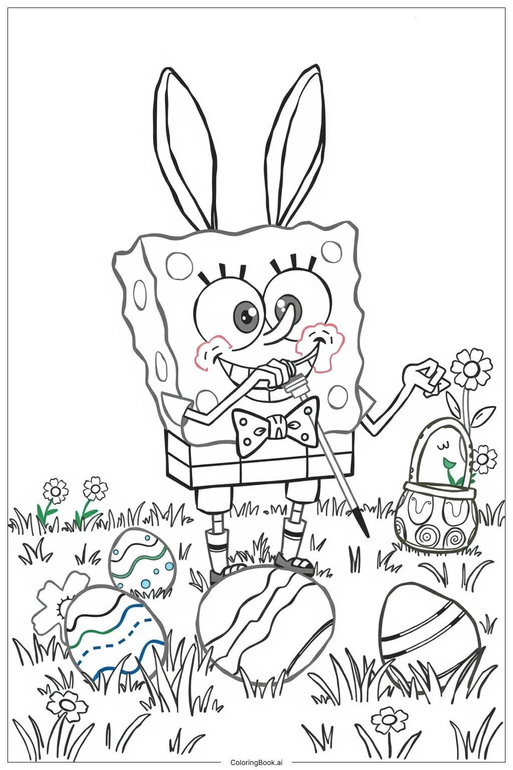 Spongebob Easter Egg Coloring Page (Free Pdf&amp;amp;Png Printable) with regard to Printable Spongebob Easter Coloring Pages