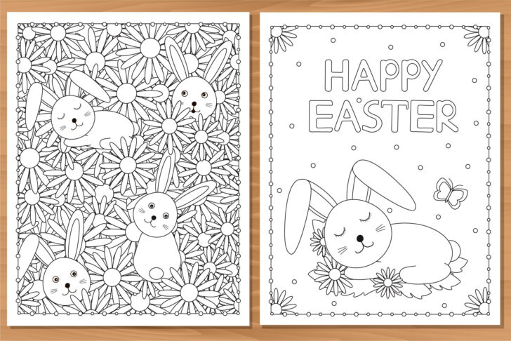 Easter Spring Coloring Pages Printable