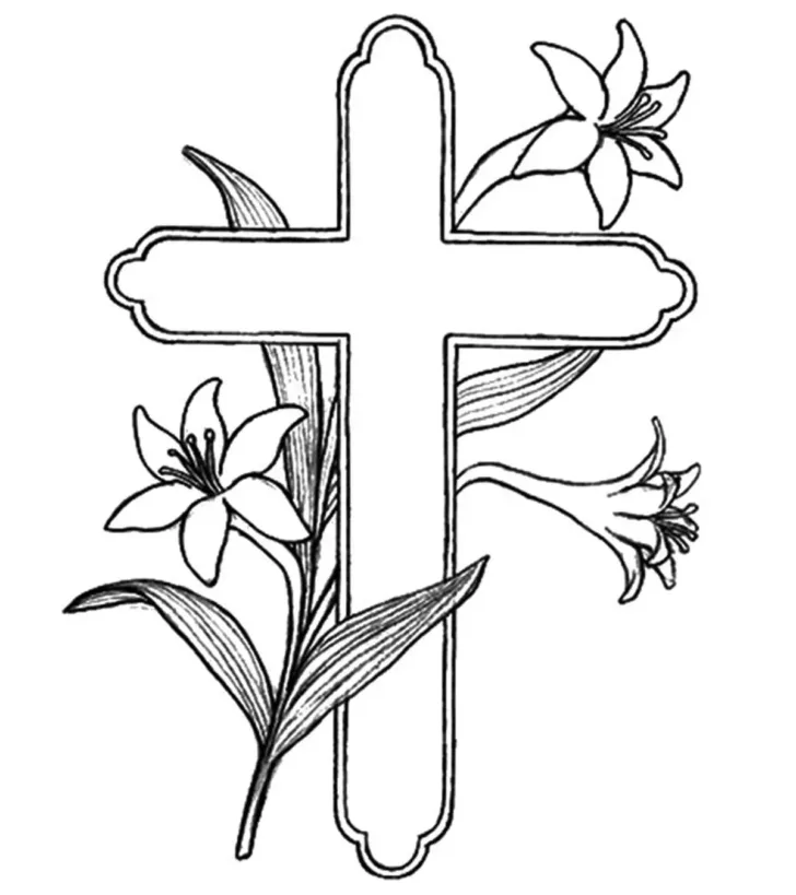 Printable Easter Cross Coloring Pages