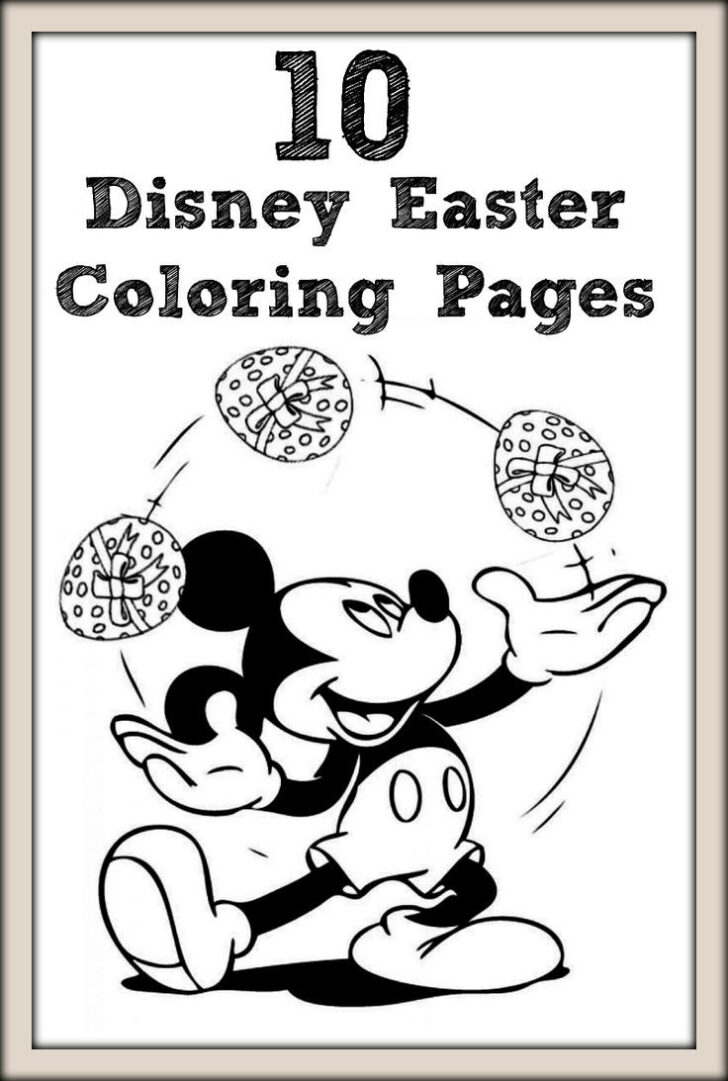 Free Printable Mickey Mouse Easter Eggs Coloring Pages