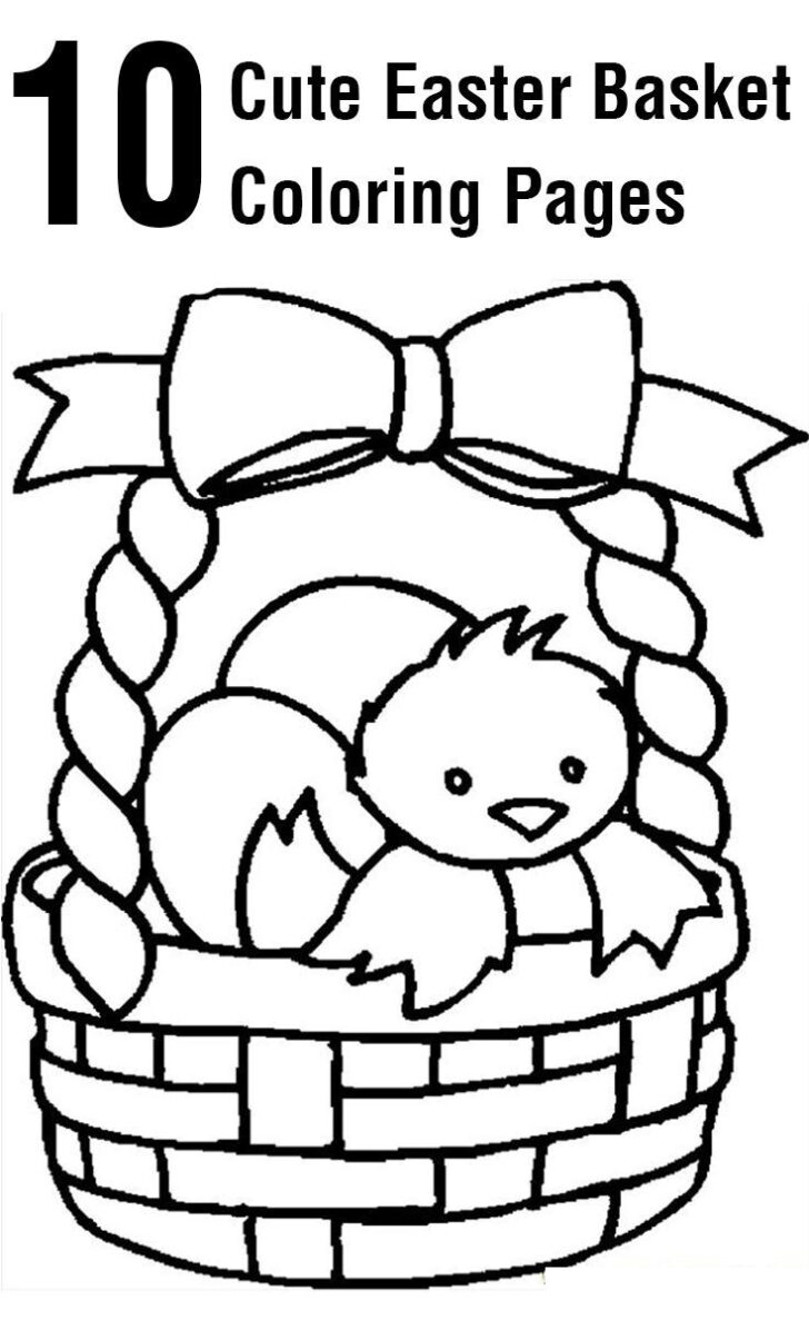 Easter Eggs Basket Printable Coloring Pages
