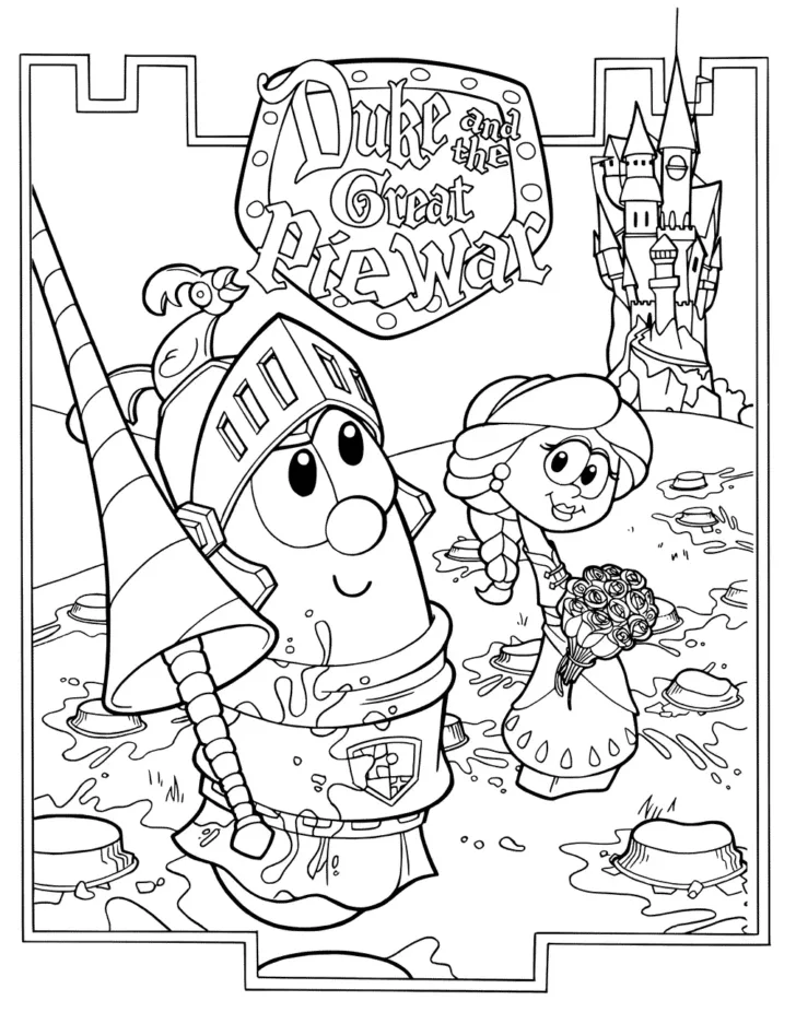 Easter VEggsie Tales Coloring Pages Printable
