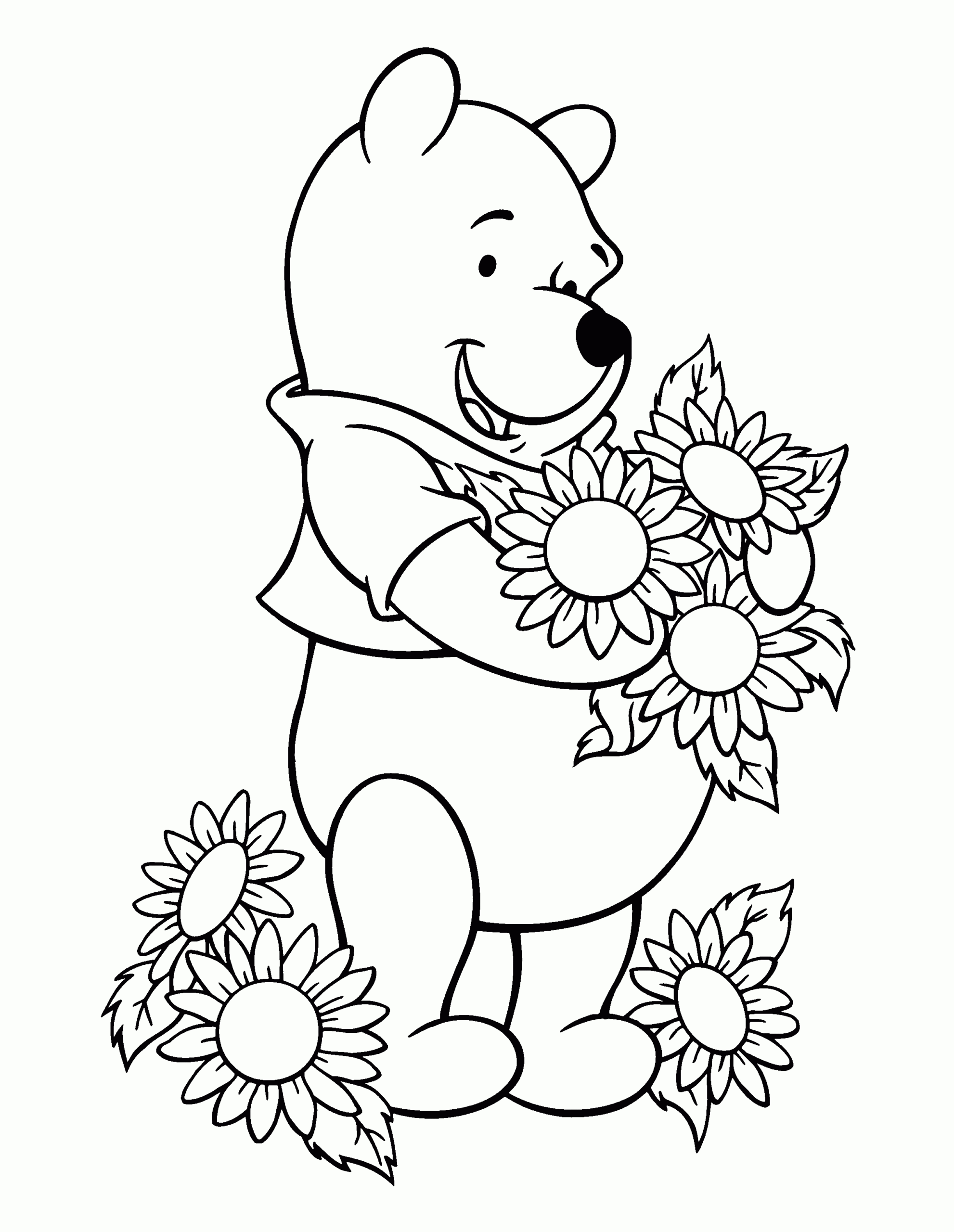 Winnie The Pooh Coloring Pages – Printable Coloring Pages. Free for Free Easter Pooh Bear Adult Coloring Pages Printable